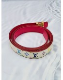 LOUIS VUITTON 20MM WHITE MONOGRAM MULTICOLOR BELT