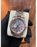 ROLEX AIR-KING REF 114234 SILVER DIAL WITH ORANGE NUMERALS 34MM AUTOMATIC WATCH
