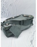 BALENCIAGA GIANT CITY HANDBAG IN GREY LAMBSKIN LEATHER