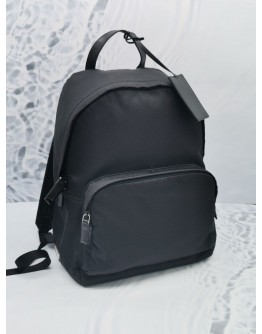 PRADA SIDE LOGO RUCKSACK BLACK NYLON BACKPACK