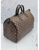 LOUIS VUITTON SPEEDY 35 BROWN DAMIER EBENE CANVAS HANDLE BAG 