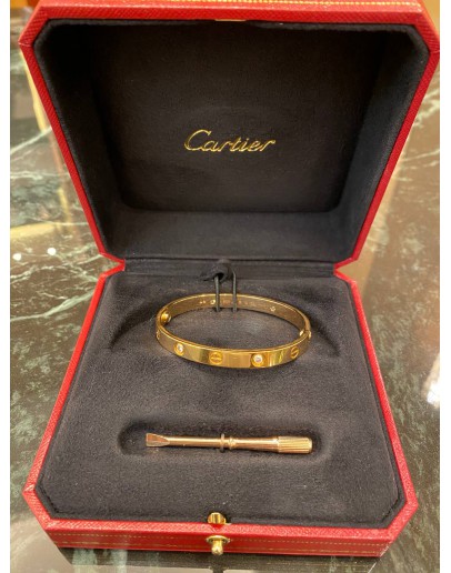 CARTIER LOVE BRACELET DIAMOND 750 ROSE GOLD BRACELET NO. 16 YEAR 2019 