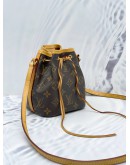 LOUIS VUITTON NANO NOE BROWN MONOGRAM CANVAS CROSSBODY BAG