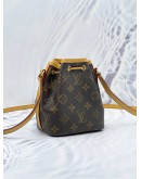 LOUIS VUITTON NANO NOE BROWN MONOGRAM CANVAS CROSSBODY BAG