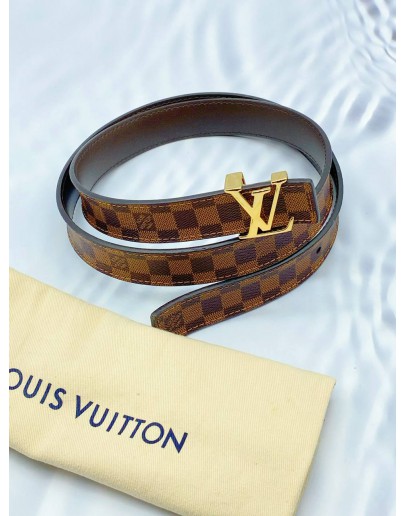 LOUIS VUITTON BROWN DAMIER CANVAS BELT SIZE:80/32