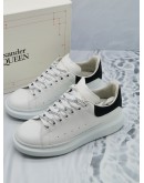 ALEXANDER MCQUEEN LARRY WHITE / BLACK LEATHER SNEAKERS SIZE 41 1/2 