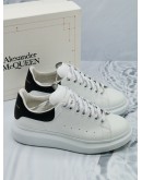 ALEXANDER MCQUEEN LARRY WHITE / BLACK LEATHER SNEAKERS SIZE 41 1/2 