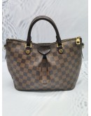 LOUIS VUITTON SIENA PM IN DAMIER EBENE CANVAS HANDLE BAG WITH STRAP