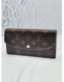 LOUIS VUITTON SARAH MONOGRAM CANVAS BROWN / ROSE BALLERINE PINK LONG WALLET