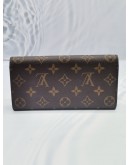 LOUIS VUITTON SARAH MONOGRAM CANVAS BROWN / ROSE BALLERINE PINK LONG WALLET