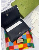 (UNUSED) GUCCI GG MARMONT MULTICOLOR CANVAS COMPACT WALLET -FULL SET-