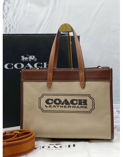 COACH FIELD TOTE 30 WITH COACH BADGE -FULL SET-