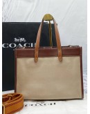 COACH FIELD TOTE 30 WITH COACH BADGE -FULL SET-