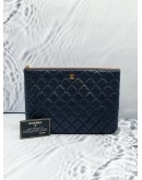 CHANEL O CASE MEDIUM CLUTCH WITH BLACK CAVIAR LEATHER GHW