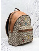 (NEW YEAR SALE) DISNEY X COACH CHARTER BACKPACK IN SIGNATURE TEXTILE JACQUARD WITH MICKEY MOUSE AND FRIENDS EMBROIDERY  