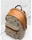 (NEW YEAR SALE) DISNEY X COACH CHARTER BACKPACK IN SIGNATURE TEXTILE JACQUARD WITH MICKEY MOUSE AND FRIENDS EMBROIDERY  