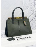 (NEW YEAR SALE) COACH 1941 TROUPE CARRYALL 35 IN COLORBLOCK WITH SNAKESKIN DETAIL 