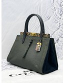 (NEW YEAR SALE) COACH 1941 TROUPE CARRYALL 35 IN COLORBLOCK WITH SNAKESKIN DETAIL 