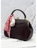 (NEW YEAR SALE) COACH 1941 FRAME TOP HANDLE BAG IN PURPLE CALFSKIN LEATHER 