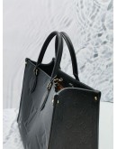 (NEW YEAR SALE) 2022 MICROCHIP LOUIS VUITTON ON THE GO MM IN MONOGRAM EMPREINTE LEATHER GOLD HARWDARE TOTE HANDLE BAG