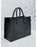 (NEW YEAR SALE) 2022 MICROCHIP LOUIS VUITTON ON THE GO MM IN MONOGRAM EMPREINTE LEATHER GOLD HARWDARE TOTE HANDLE BAG