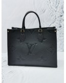 (NEW YEAR SALE) 2022 MICROCHIP LOUIS VUITTON ON THE GO MM IN MONOGRAM EMPREINTE LEATHER GOLD HARWDARE TOTE HANDLE BAG