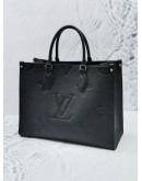 (NEW YEAR SALE) 2022 MICROCHIP LOUIS VUITTON ON THE GO MM IN MONOGRAM EMPREINTE LEATHER GOLD HARWDARE TOTE HANDLE BAG