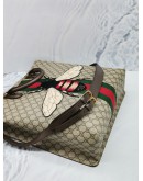 (NEW YEAR SALE) GUCCI BEE PATCH GG SUPREME TOTE HANDLE BAG