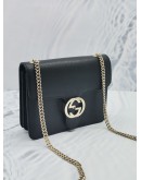 (NEW YEAR SALE) GUCCI ICON GG INTERLOCKING SMALL CROSSBODY GOLD CHAIN BAG