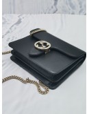 (NEW YEAR SALE) GUCCI ICON GG INTERLOCKING SMALL CROSSBODY GOLD CHAIN BAG