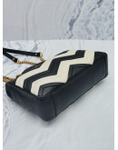 (NEW YEAR SALE) GUCCI GG MARMONT CALFSKIN MATELASSE LEATHER MEDIUM SHOULDER CHAIN BAG IN BLACK WHITE