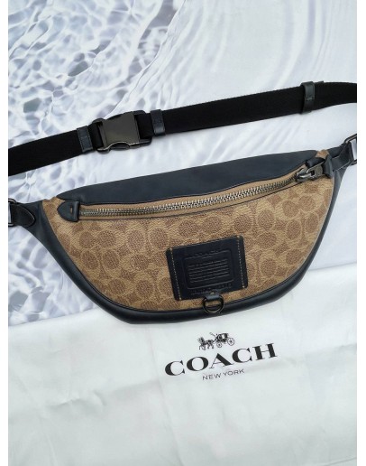 (NEW YEAR SALE) COACH RIVINGTON BELT BAG IN SIGNATURE CANVAS