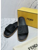 (NEW YEAR SALE) (UNUSED) FENDI MEN'S RUBBER VOCABULARY SLIDES SANDALS SIZE 10 -FULL SET-