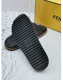 (NEW YEAR SALE) (UNUSED) FENDI MEN'S RUBBER VOCABULARY SLIDES SANDALS SIZE 10 -FULL SET-