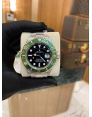(NEW YEAR SALE) ROLEX SUBMARINER DATE REF 16610LV GREEN RING BEZEL 40MM AUTOMATIC YEAR 2007 (WARRANTY UNTIL 2026) -FULL SET-