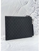 (NEW YEAR SALE) GUCCI KINGSNAKE CLUTCH IN BLACK GREY GG SUPREME CANVAS