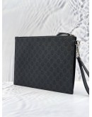 (NEW YEAR SALE) GUCCI KINGSNAKE CLUTCH IN BLACK GREY GG SUPREME CANVAS