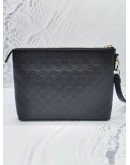 (NEW YEAR SALE) GUCCI BLACK GG GUCCISSIMA SOFT LEATHER CLUTCH 