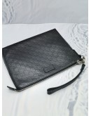 (NEW YEAR SALE) GUCCI BLACK GG GUCCISSIMA SOFT LEATHER CLUTCH 