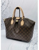 (UNUSED) (MICROCHIP) 2023 LOUIS VUITTON BOETIE MM BROWN MONOGRAM CANVAS GOLD HARDWARE HANDLE BAG WITH LONG STRAP -FULL SET-