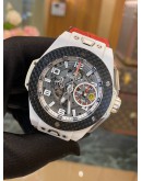 (NEW YEAR SALE) HUBLOT BIG BANG FERRARI WHITE CERAMIC LIMITED EDITION TO 500 PIECES WORLDWIDE REF 401.HQ.0121.VR 45MM AUTOMATIC YEAR 2016 WATCH -FULL SET-