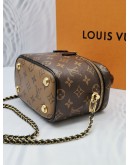 (UNUSED) 2022 LOUIS VUITTON VANITY PM IN MONOGRAM REVERSE CANVAS HANDLE BAG WITH SLING 