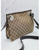 (NEW YEAR SALE) GUCCI BROWN GG CANVAS / LEATHER ECLIPSE CROSSBODY BAG