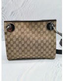 (NEW YEAR SALE) GUCCI BROWN GG CANVAS / LEATHER ECLIPSE CROSSBODY BAG