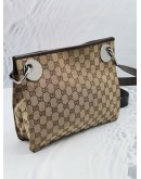 (NEW YEAR SALE) GUCCI BROWN GG CANVAS / LEATHER ECLIPSE CROSSBODY BAG