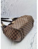 (NEW YEAR SALE) LOUIS VUITTON SISTINA GM BROWN DAMIER EBENE CANVAS SHOULDER BAG IN GOLD HARDWARE 