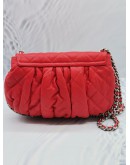 (NEW YEAR SALE) CHANEL MEDIUM SILVER CHAIN AROUND LIMITED EDITION PRISTINE RED CALFSKIN LEATHER FLAP BAG