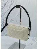(NEW YEAR SALE) CHANEL CAMBON LINE MATELASSE SMALL RECTANGULE BLACK / WHITE CALFSKIN LEATHER  SHOULDER BAG
