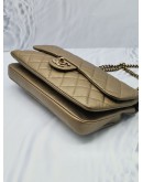 (NEW YEAR SALE) CHANEL TIMELESS CC LOGO CHAIN BAG IN GOLDEN BROWN QUILTED LEATHER FLAP BAG