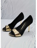(NEW YEAR SALE) LOUIS VUITTON VELVET LEATHER HIGH HEELS SIZE 37 1/2